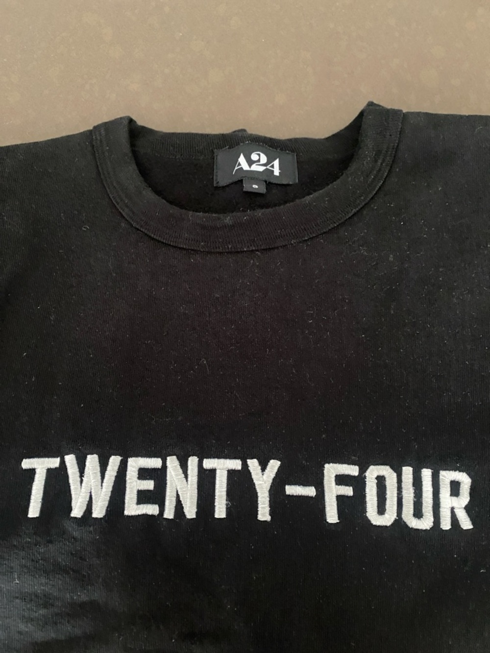 A24 'TWENTY-FOUR' Black Graphic crew